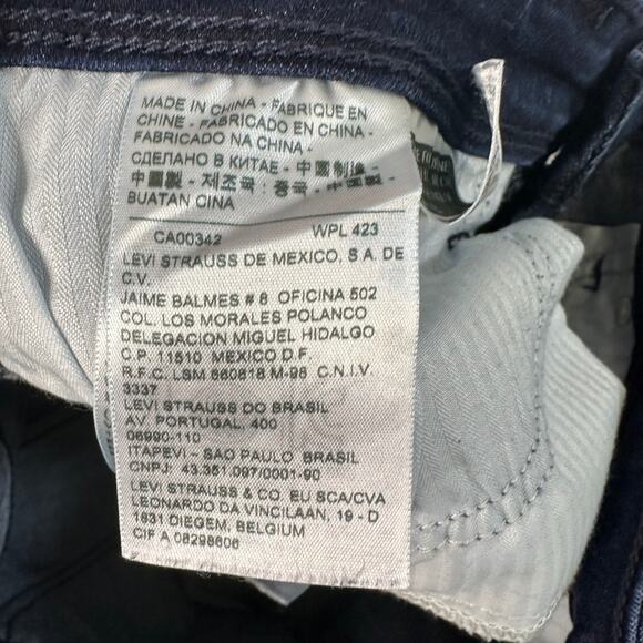 Levi's Demi Curve Jeans Dark Blue Womens 7/28 Denim Low-Rise Skinny Leg Stretch - Picture 6 of 13